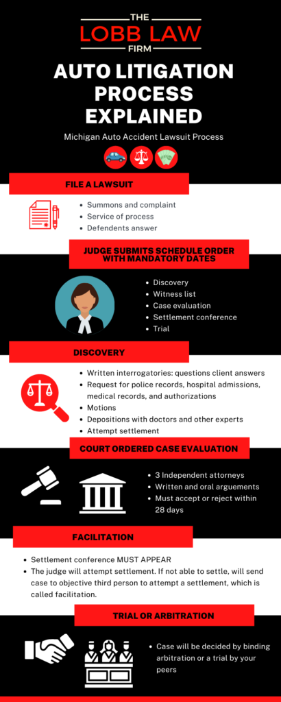 Auto Litigation Process Infographic