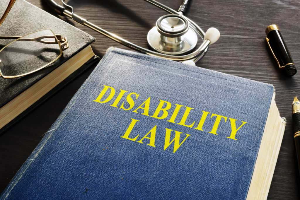 disability law book on a desk